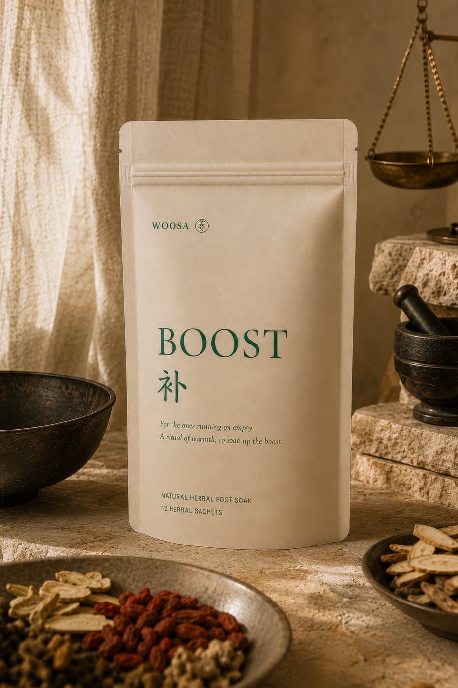 WOOSA BOOST 补 herbal foot soak with its whole herbs