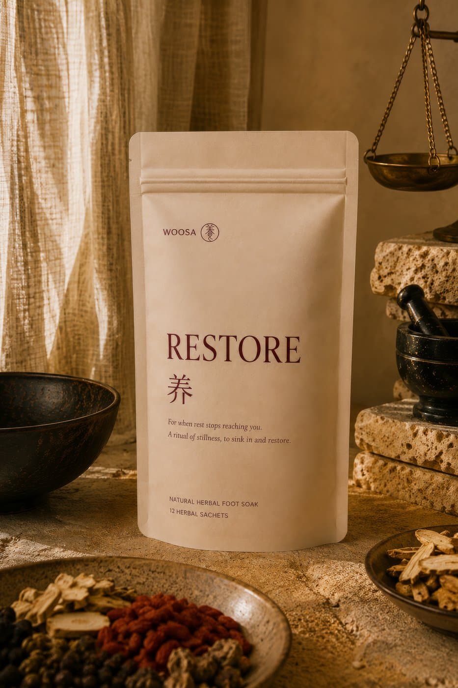 WOOSA RESTORE 养 herbal foot soak with its whole herbs